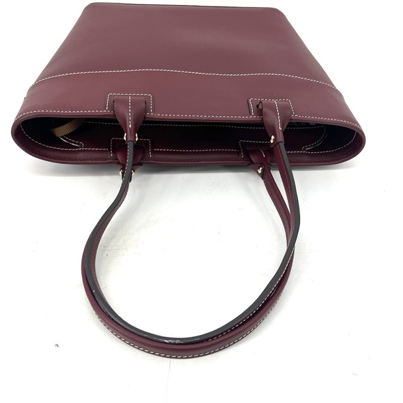 Dooney & Bourke NEW Women's Dark Red Leather Shoulder Bucket Bag Rigid Claret